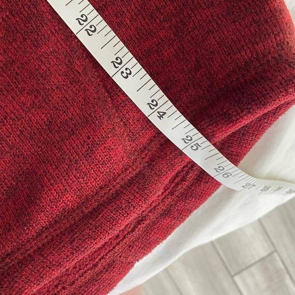 L.L.Bean Heathered Red & Black Polartec Fleece Full Zip Mens Jacket Size X-Large - Picture 6 of 6